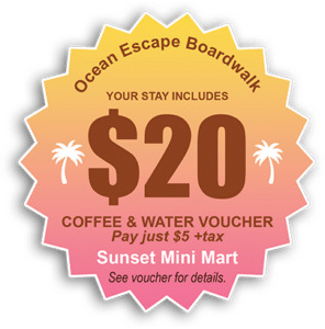 Coffee and water voucher see voucher for details