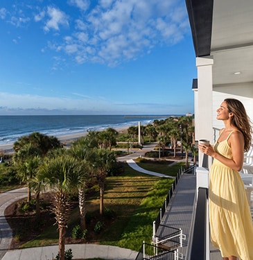 Woman on balcony