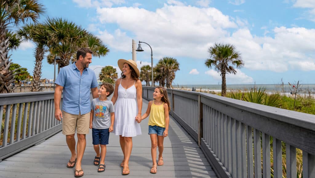 Family on the Boardwalk