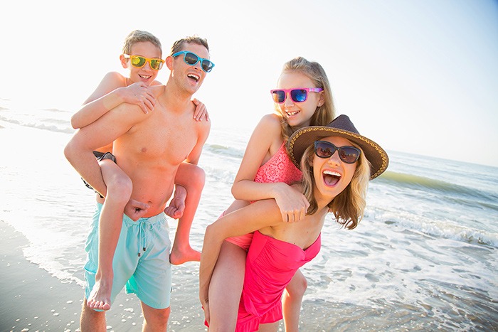 Family on the beach